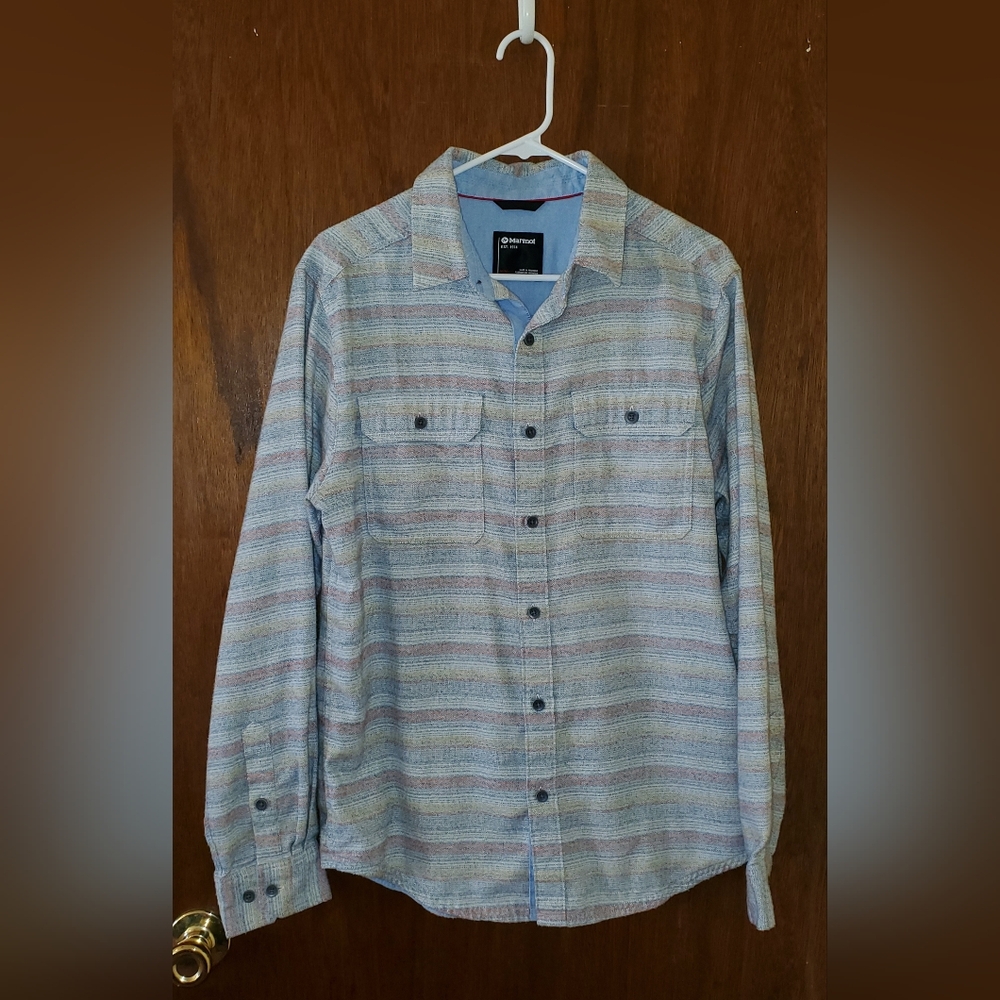 Marmot Jasper Midweight Button Down Flannel Shirt Sz Medium